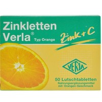 Zinkletten Verla 孕妇婴儿儿童补锌+VC-橘子口味片剂 50片/盒 2件装