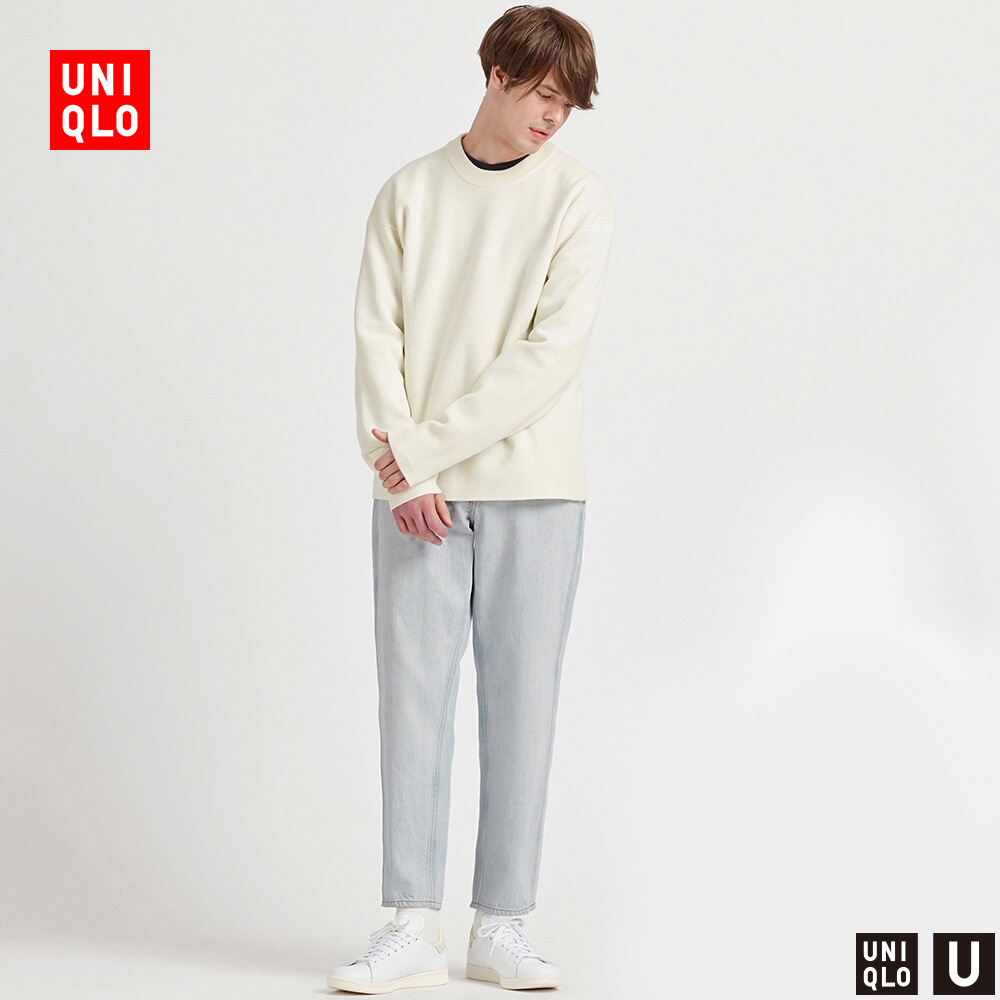 uniqlo 优衣库 425818 男士宽腿窄口牛仔裤