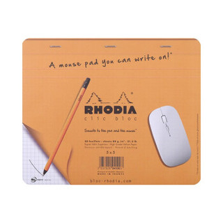 Rhodia 罗地亚 鼠标垫随写本笔记本5*5mm方格内页本子