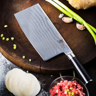 贝印shun旬刀 中华菜刀大马士革 日本刀具中式厨刀 持久锋利超薄