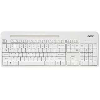 宏碁(acer) 蓝牙键盘 蓝牙无线双模键盘 笔记本ipad手机surface键盘  可插手机(白色)