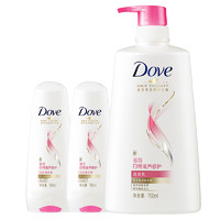 多芬（DOVE）日常滋养修护洗护套装 洗发水700ml+护发素195ml*2 滋养修护 *2件
