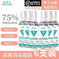 100ml*6瓶酒精消毒液75度喷雾免手洗杀菌