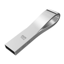 DM 16GB USB2.0 U盘 曲线PD135系列 金属银色超薄 防水防震电脑创意u盘车载优盘通用