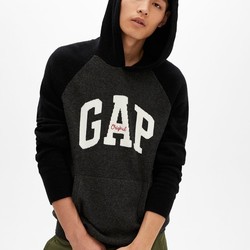 Gap 盖璞 男装 时尚Logo徽标插肩袖抽绳连帽衫 *2件