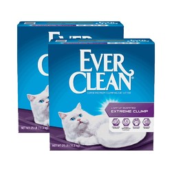 3.8预售：美国蓝钻EverClean膨润土猫砂 猫猫速凝紫标11.3KG*2包邮
