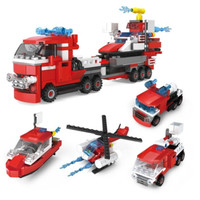 开益  消防系列 2601 儿童积木拼插玩具  救援特勤队（342颗） 