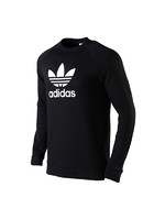 adidas阿迪达斯三叶草男装运动服休闲LOGO款针织连帽卫衣EJ9680