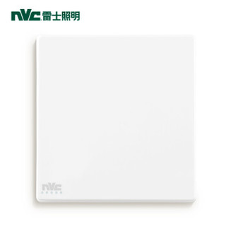 雷士（NVC） 开关插座面板 灵动系列 一位单开单控 带荧光86型 无边框大翘板面板白色 *3件