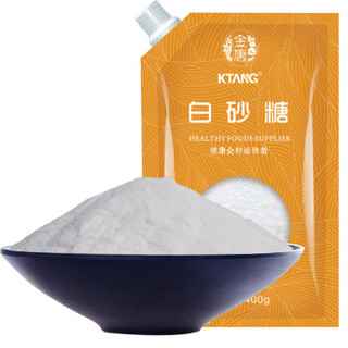 金唐（JinTang）白砂糖 调味白糖 袋盖设计 碳化糖400g *2件