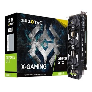 ZOTAC 索泰 GTX1660Ti-6GD6 X-GAMING OC 显卡（GTX1060Ti、6G、1500~1830MHz）