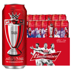 Budweiser 百威啤酒 英超联名定制限量罐 500ml*12听