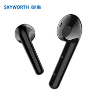 创维（Skyworth） 真无线蓝牙耳机自营游戏运动降噪半入耳式单双耳苹果小米华为手机通用 黑色 Skypods P1