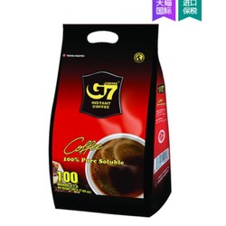 中原G7 无糖低脂纯黑速溶咖啡 200g (2g*100包)