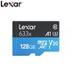 雷克沙(LEXAR) 128G 读速95MB/s TF卡 UHS-I V30 A1 U3 633x 高速存储卡