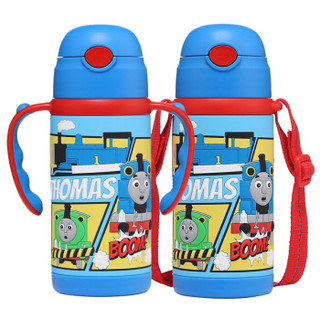 托马斯和朋友 儿童手柄背带两用吸管保温杯  420ml *3件