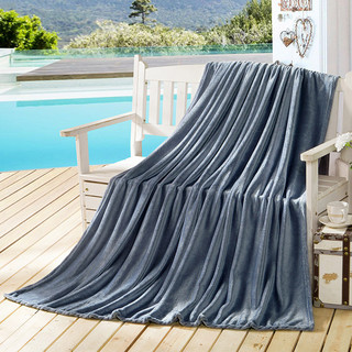 迎馨 毛毯家纺 四季毯子可做盖毯床单午休被素色珊瑚绒毛毯 *2件