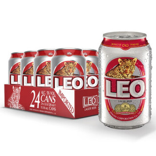 LEO 大麦拉格 纯麦啤酒  整箱装 330ml*24听装