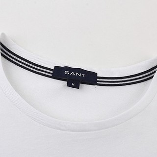 GANT 甘特 男士字母短袖T恤 254130 白色 M