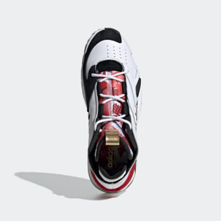 Adidas 三叶草 STREETBALL 男士休闲运动鞋 FW5270 亮白/黑色/浅猩红 41