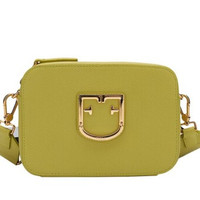 FURLA 芙拉 Brava拉链女士单肩包 1007914 黄色