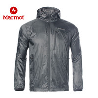 5日0点：Marmot/土拨鼠2020新款运动户外防风吸湿舒适男士皮肤衣带帽神衣