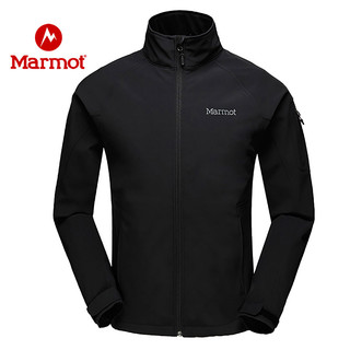 Marmot/土拨鼠2020新款户外男士M1耐磨舒适防水透气软壳衣