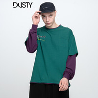 DUSTY DU193LT001 假两件拼接长袖T恤 