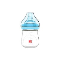 好孩子gb母乳实感宽口径婴儿玻璃奶瓶120ML 粉蓝色 适合0-3个月宝宝 *3件