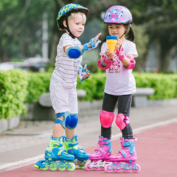 美洲狮轮滑鞋溜冰鞋儿童全套装男童女童 初学者直排旱冰鞋滑冰鞋