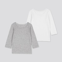 UNIQLO 优衣库 418755 婴儿/幼儿 全棉罗纹T恤 2件装