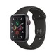 Apple 苹果 Watch Series 5 智能手表（ GPS+蜂窝、深空灰色铝金属表壳、黑色运动型表带、44毫米)