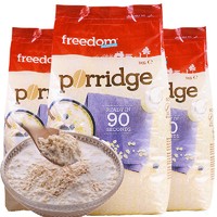 88VIP：Freedom 无糖麦片免煮即食早餐冲饮纯懒人食品燕麦速食 1kg