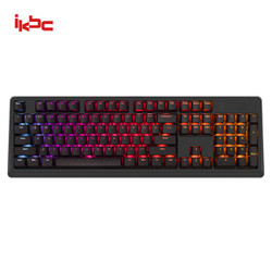 iKBC R410 104键  RGB背光 游戏 机械键盘 黑色 樱桃红轴