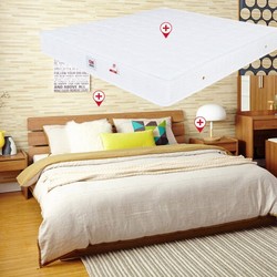 QM 曲美 简约环保木质双人床+床头柜+棕簧两用床垫组合