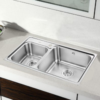 ​OULIN 欧琳 OL-2201厨房不锈钢双槽水槽（裸槽）