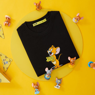 太平鸟男装猫和老鼠系列短袖T恤潮卡通印花体恤夏打底衫半袖礼盒