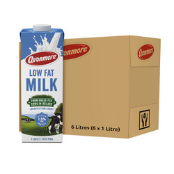 AVONMORE 艾恩摩尔 低脂纯牛奶 1L*6盒 *5件