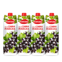 富尔图娜果汁 果汁饮料 黑加仑果汁1L*4瓶