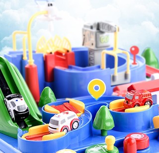 JuLeBaby 聚乐宝贝 汽车闯关主题系列 t105  儿童创意玩具 汽车大冒险