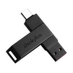 联想thinkplus 双接口Type-C高速商务think手机U盘 X121 128GB金属旋转USB3.1