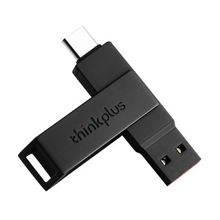 联想thinkplus 双接口Type-C高速商务think手机U盘 X121 128GB金属旋转USB3.1