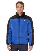 Nautica Color Block Logo Puffer