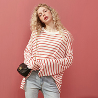 elf sack 妖精的口袋 10105087 撞色条纹T恤