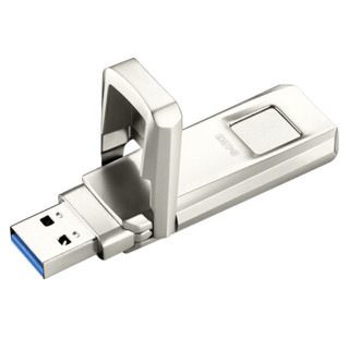 爱国者（aigo）64GB USB3.0 指纹加密U盘 U90 高速金属U盘