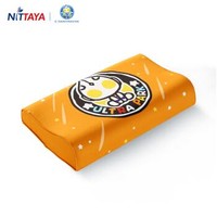 妮泰雅(Nittaya)儿童乳胶枕头泰国进口天然护颈枕枕芯橡胶枕6-12岁 奥特曼橘色高枕 *2件