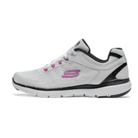 SKECHERS 斯凯奇 SPORT系列 Flex Appeal 3.0 女士跑鞋 13474/WBHP 白色/黑色/桃红色 35