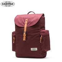EASTPAK新款翻盖式背包欧美学院风双肩包时尚简约防泼水书包 红色EK47B61O