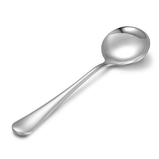阳光飞歌 不锈钢餐具 西餐冰淇淋主餐勺子圆形饭勺咖啡勺小号 0782 *37件