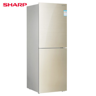 夏普(SHARP)235升家用冰箱双开门 风冷无霜 纤薄机身 高效节能 一键速冻 香槟金BCD-235WTGD-N